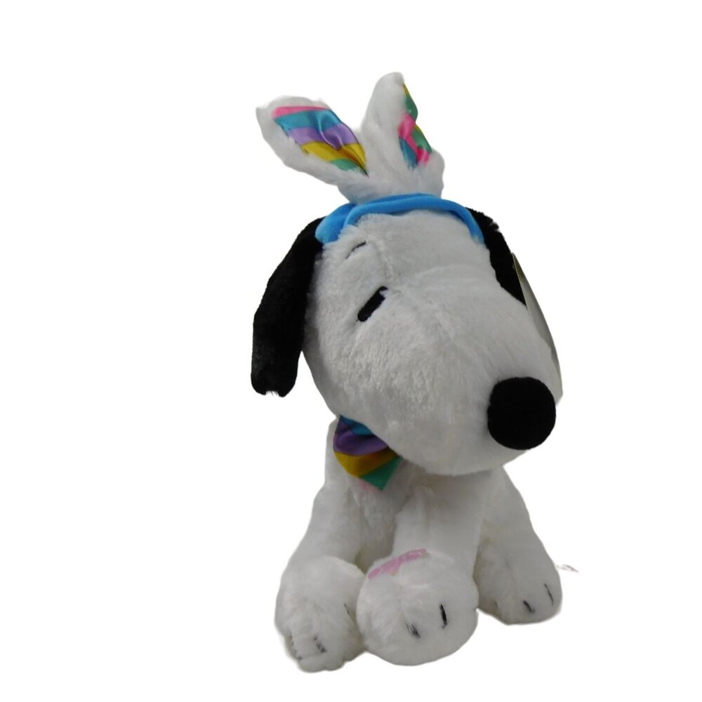 Collectible Snoopy Musical Bouncing Easter Bunny 9" Plush Plays Linus & Lucy - Picture 2 of 10